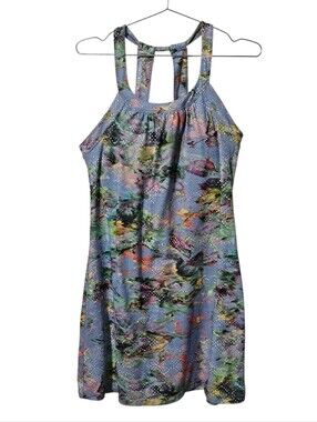 prAna Cantine Halter Dress – Women’s Large | Blue Graceful